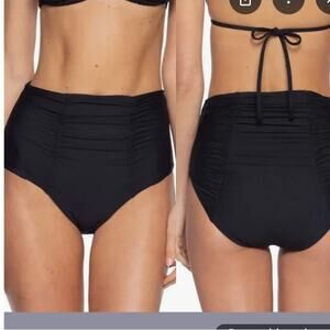 Becca by Rebecca Virtue Black Magic Peyton Vintage Cut High-Waist Bottoms M